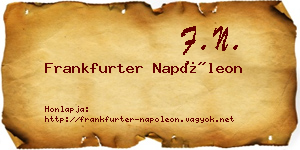 Frankfurter Napóleon névjegykártya